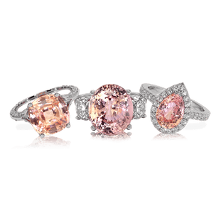 Padparadscha Sapphire Engagement Rings