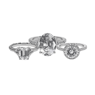 White Sapphire Engagement Rings