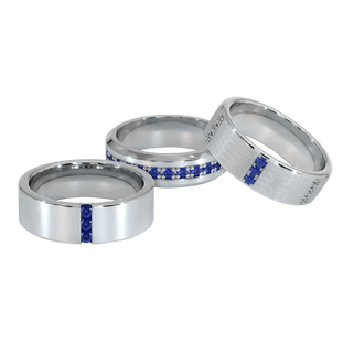 Men's Sapphire & Diamond Bands