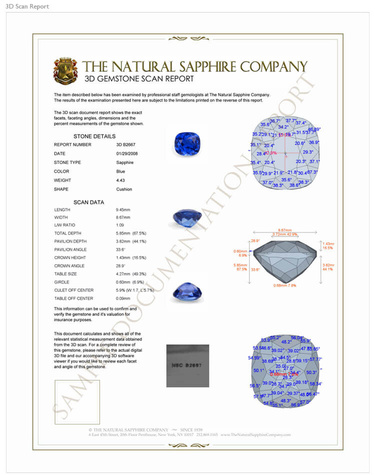 Sample 3D scan report.
